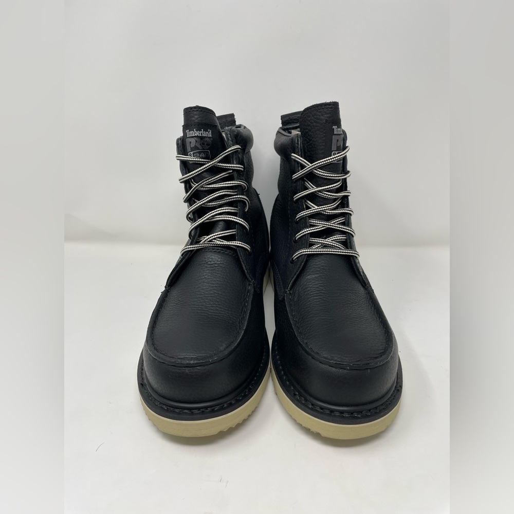 New Timberland Pro 247 Leather Black Men Boots Size 10 - Picture 2 of 13